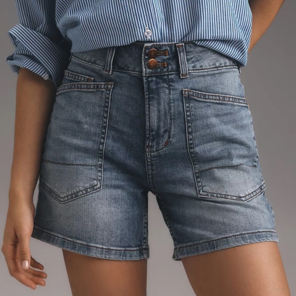 Anthropologie Pilcro The Wanderer Denim High-Rise Shorts